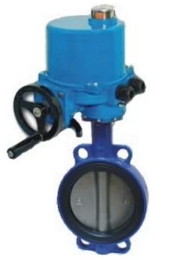 Затвор дисковый поворотный ABRA Ду50 Ру16 BUV-VF863D, межфланцевый, корпус - чугун, диск - нержавеющая сталь, с электроприводом, NBR в Волгограде
