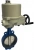 Затвор дисковый поворотный ABRA Ду500 Ру16 BUV-VF826D, межфланцевый, корпус - чугун, диск - чугун, с электроприводом, EPDM в Волгограде